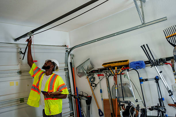 Professional Garage Door Roller Replacement technician working in Huntington Bay, NY